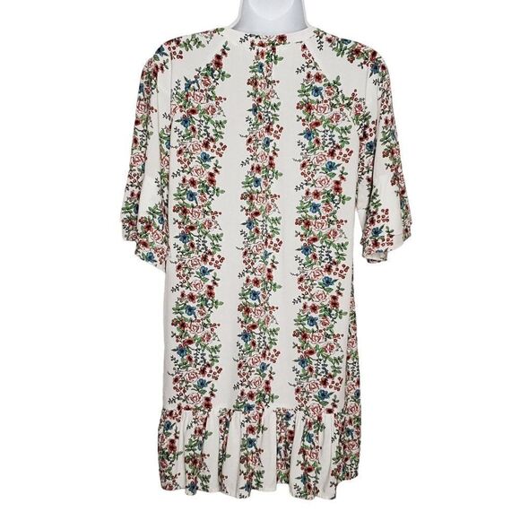 Matilda Jane White Floral Short Sleeve Ruffle Shirt Our Atlas Peasant Boho XS - Picture 2 of 4